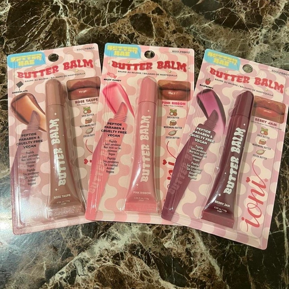 IONI BUTTER lip balms Lot of 3 Ioni lip balm in three colors: pink rose berry